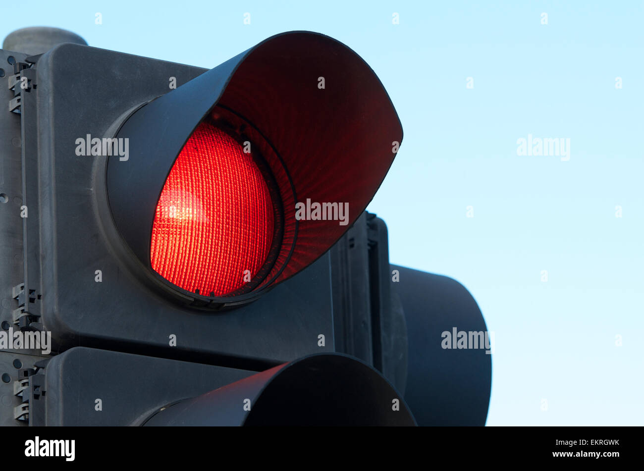 Red, "stop" traffic light Stock Photo - Alamy