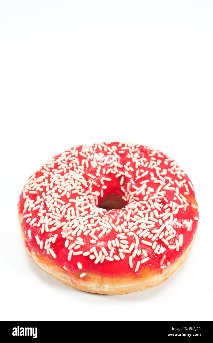Donut with sprinkles isolated on white Stock Photo - Alamy