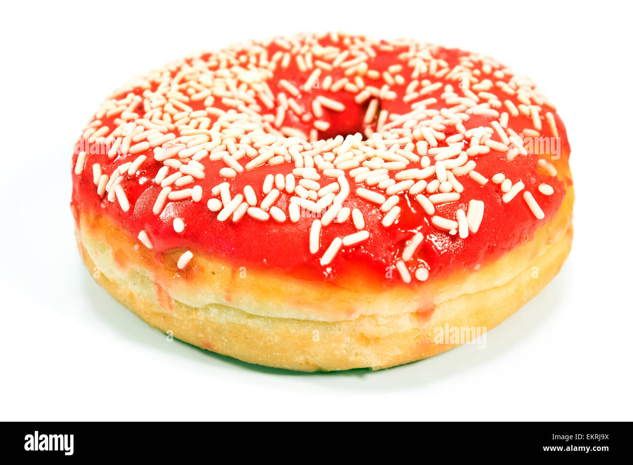 Donut with sprinkles isolated on white Stock Photo - Alamy