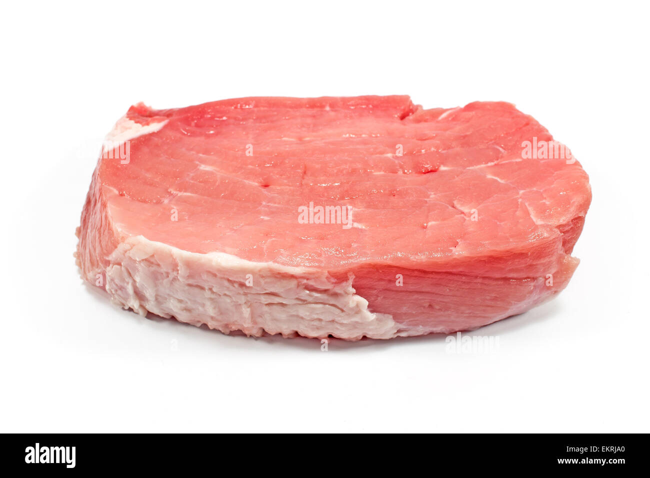 Pork chop meat isolated on white Stock Photo