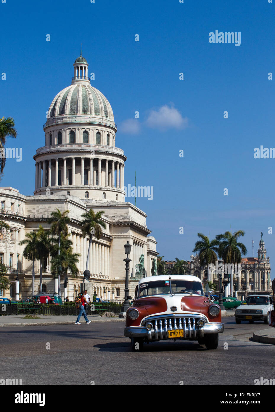 El Capitolio or the National Capital building,Havana was the seat of the Cuban government until 1959,now the academy of Sciences Stock Photo