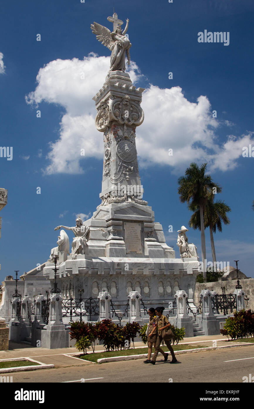 Cementerio de Cristobal Colon in Vedado,Havana,Cuba Stock Photo