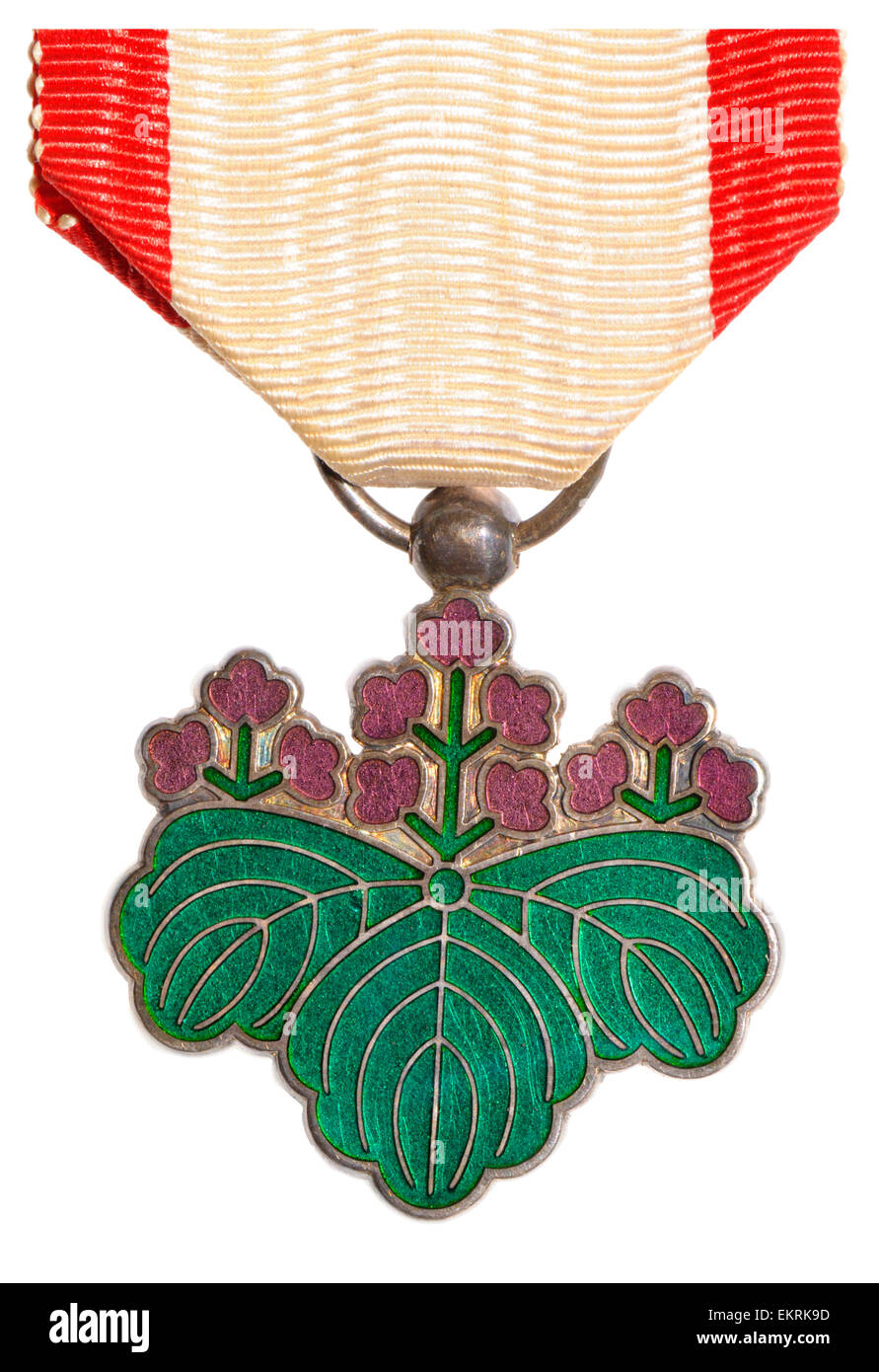 Japanese Medal: Order of the Rising Sun (7th class) Stock Photo