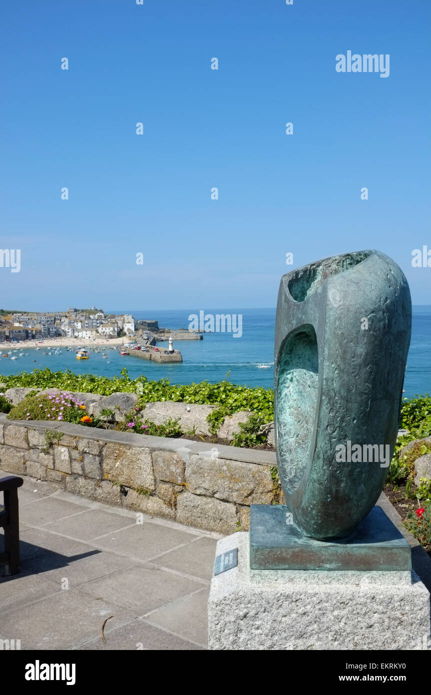 Barbara Hepworth Sculpture on public display in St Ives, Cornwall Stock