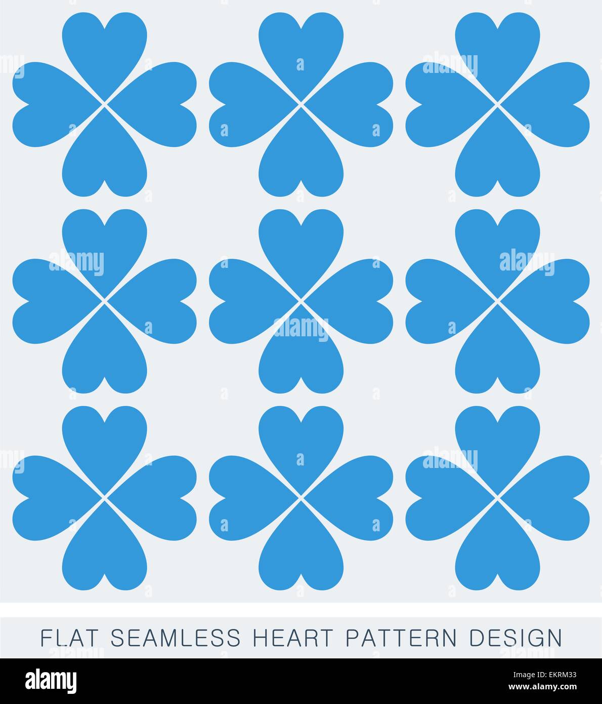 Blue heart seamless background pattern flat design Stock Vector Image ...