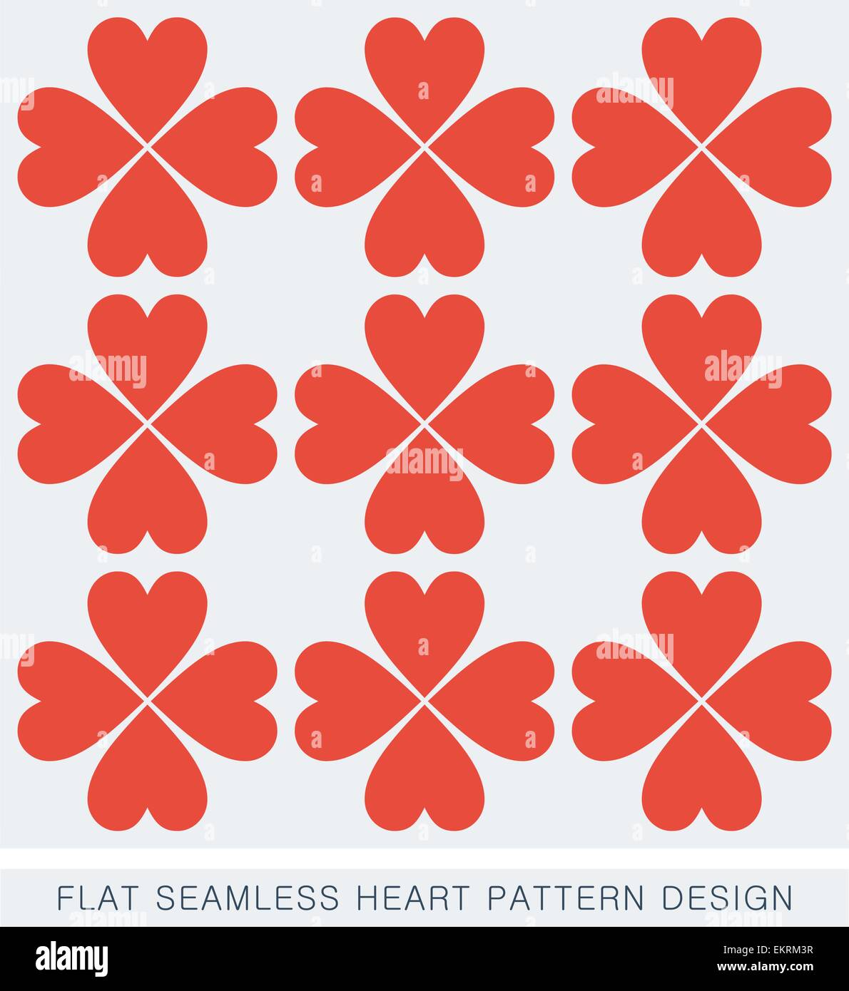 Red heart seamless background pattern flat design Stock Vector Image ...