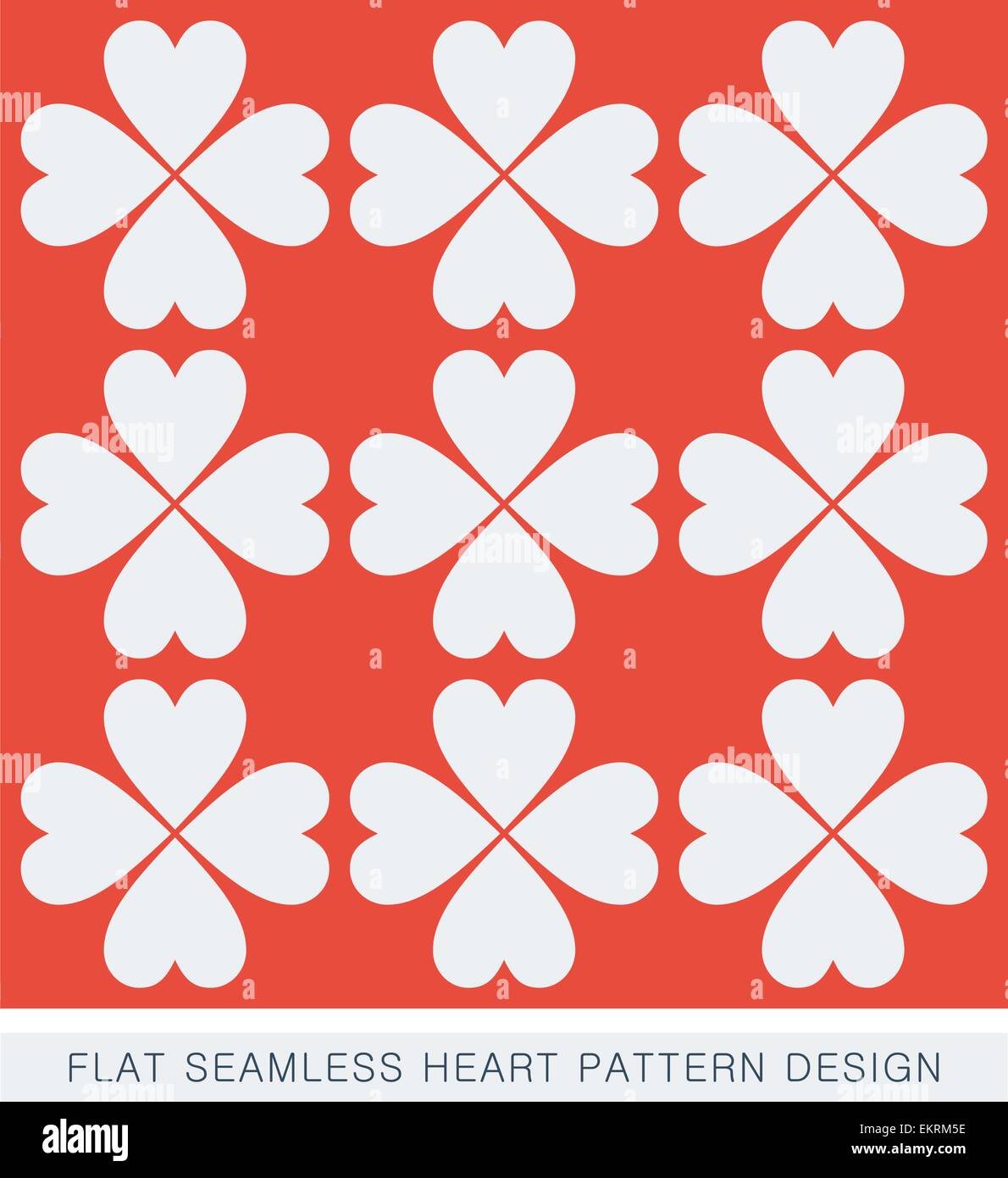 Red heart seamless background pattern flat design Stock Vector Image ...