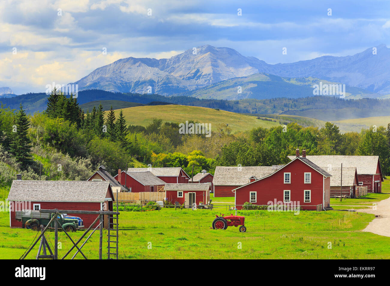 Bar U Ranch National Historic Site; Longview, Alberta, Canada Stock Photo