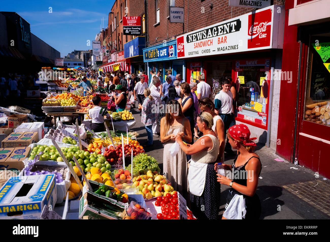 Moore Street Market, Dublin, Co Dublin, Ireland Stock Photo Alamy