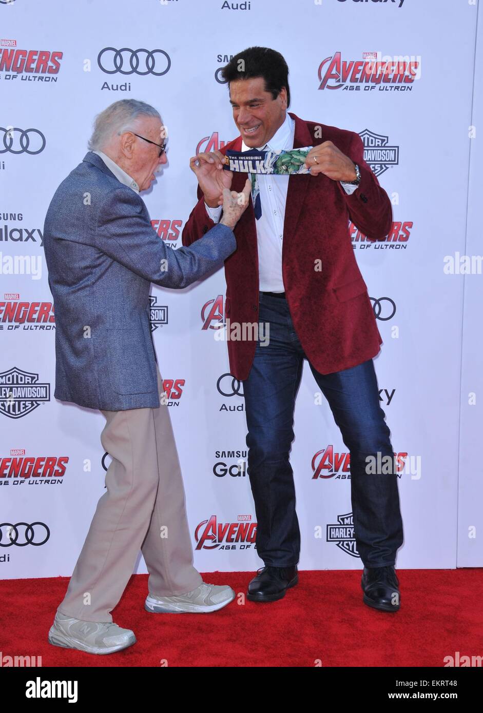 Stan Lee, Lou Ferrigno at arrivals for THE AVENGERS: AGE OF ULTRON ...