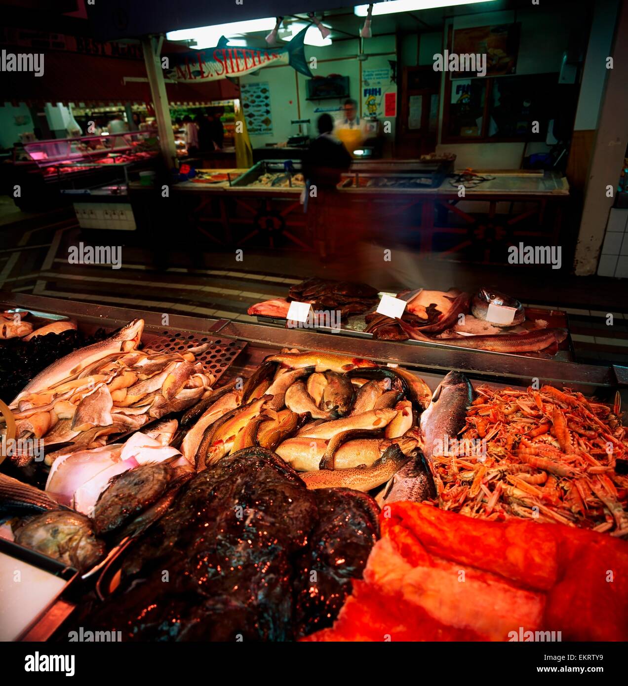Cork,Co Cork,Ireland;Fish On Display At An English Market Stock Photo