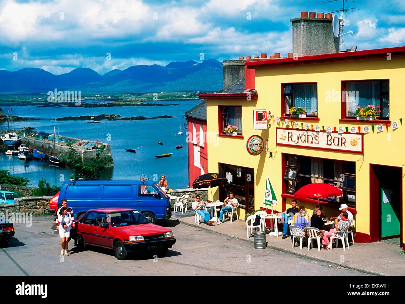 Roundstone,Co Galway,Ireland;The Harbour With A Regatta And A Stock