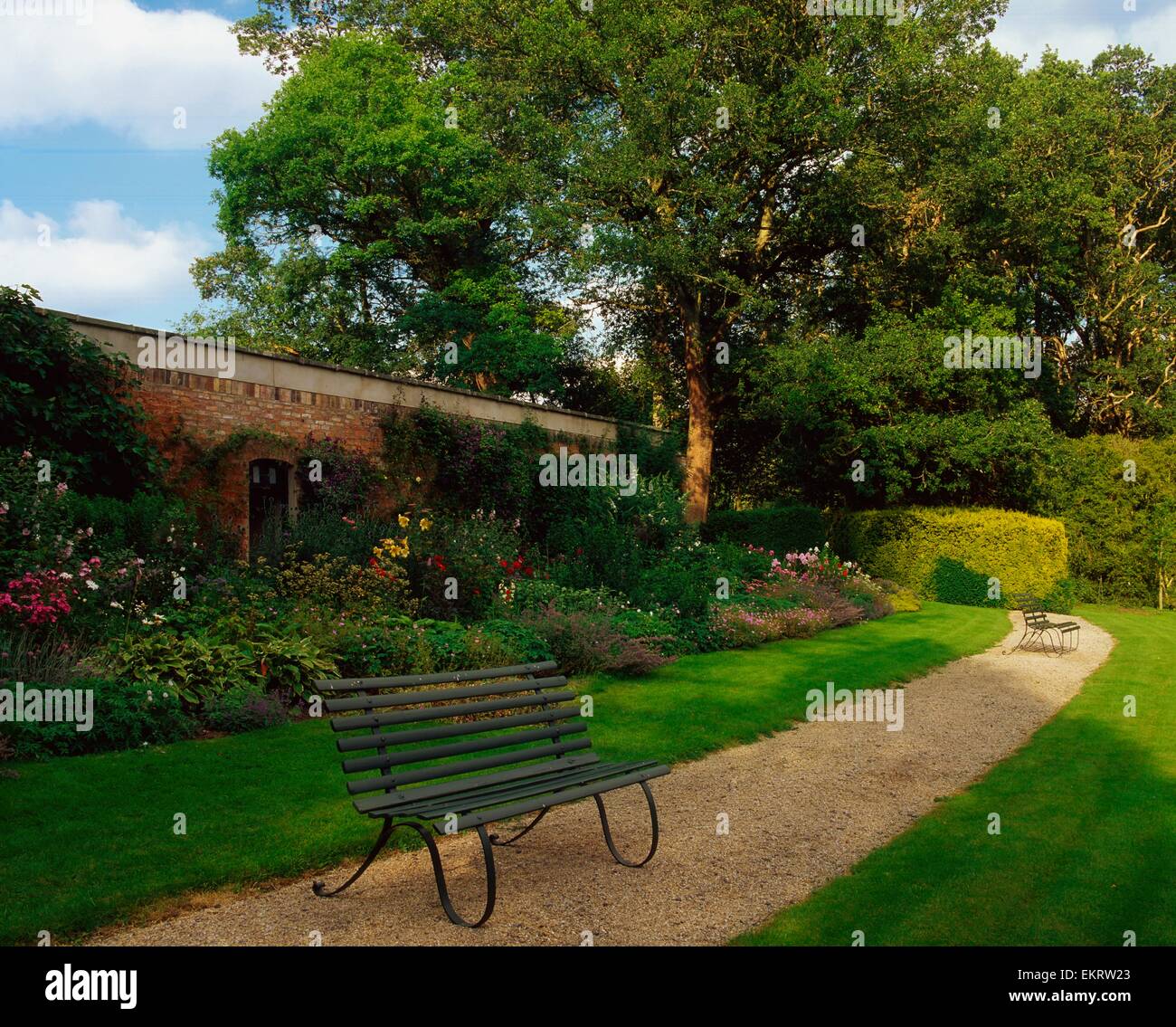 Hilton Park, Co Monaghan, Ireland, Deep Perennial Border Stock Photo