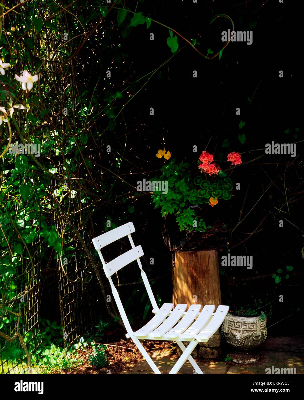 Glenmalure, Co Wicklow, Ireland, Shekina Sculpture Garden, White Chair