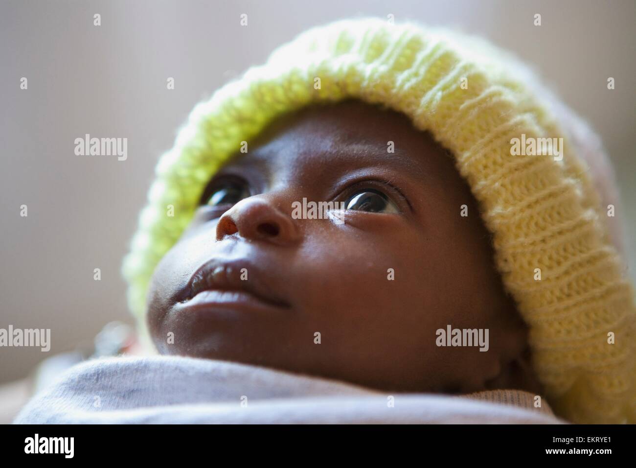 Portrait Of An Infant Dying Of Hiv/Aids; Manica, Mozambique, Africa ...