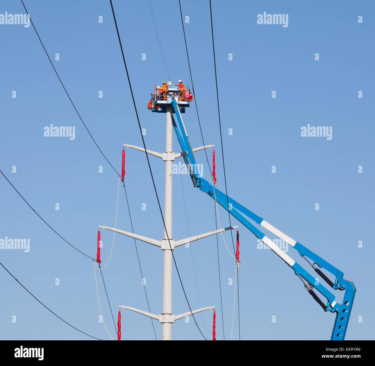 Utility Company Servicing High Voltage Transmission Lines; Edmonton