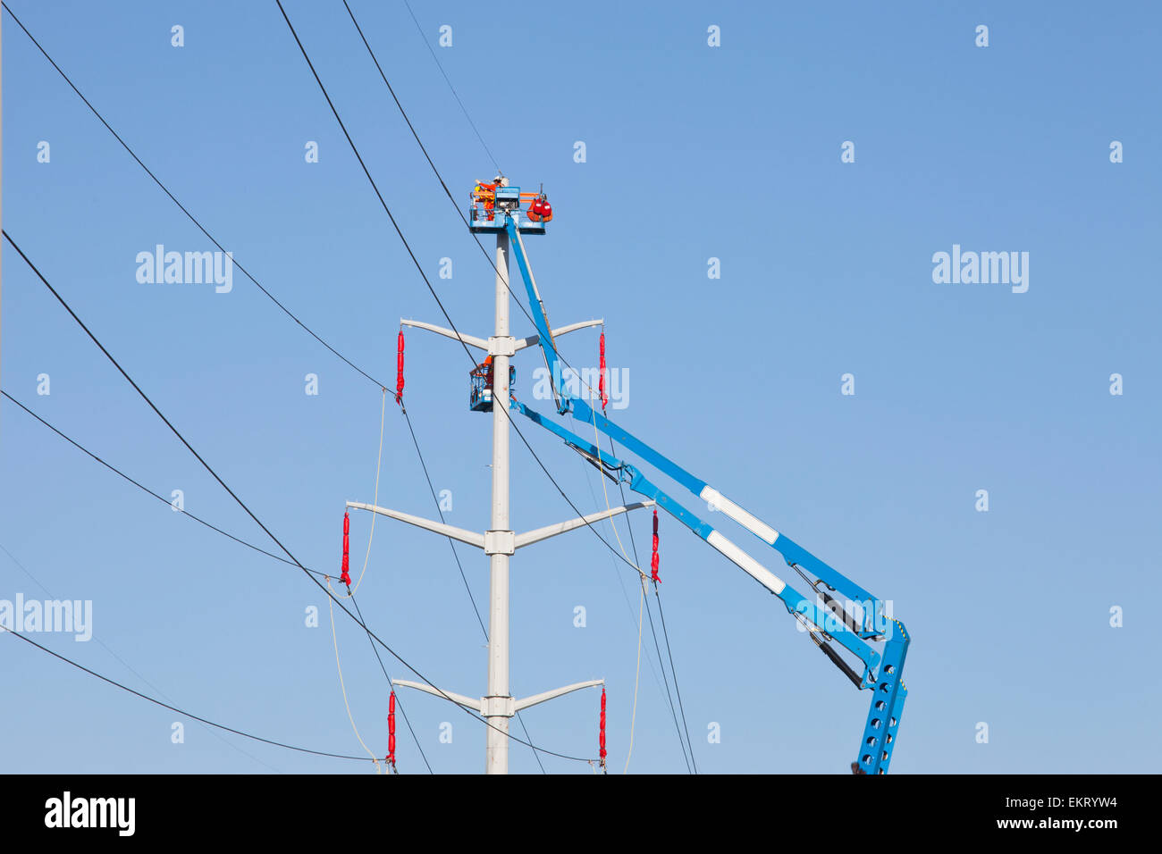Utility Company Servicing High Voltage Transmission Lines; Edmonton