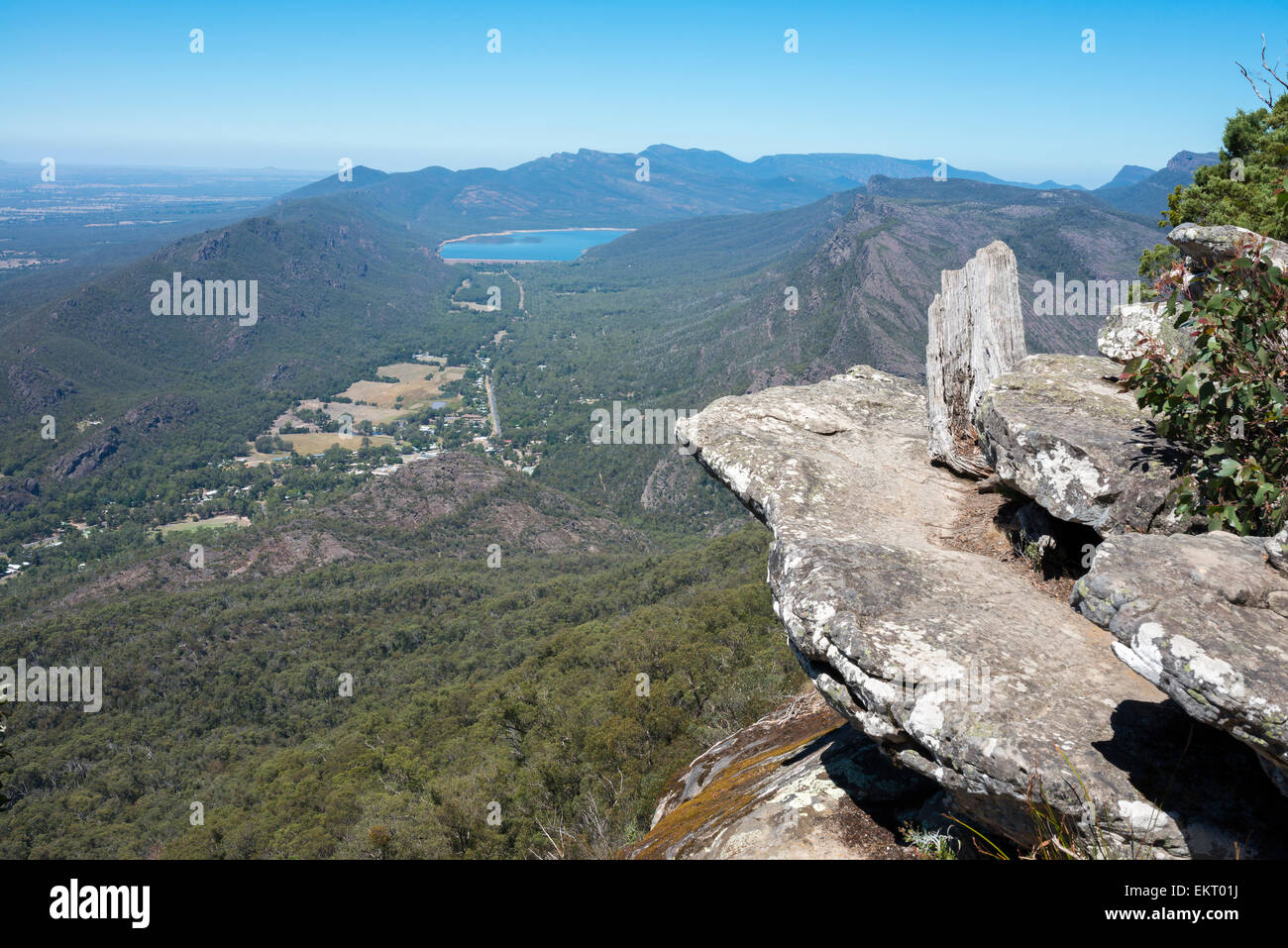 Halls Gap and Lake Bellfield in the southern Grampians National Park, western Victoria, Australia Stock Photo