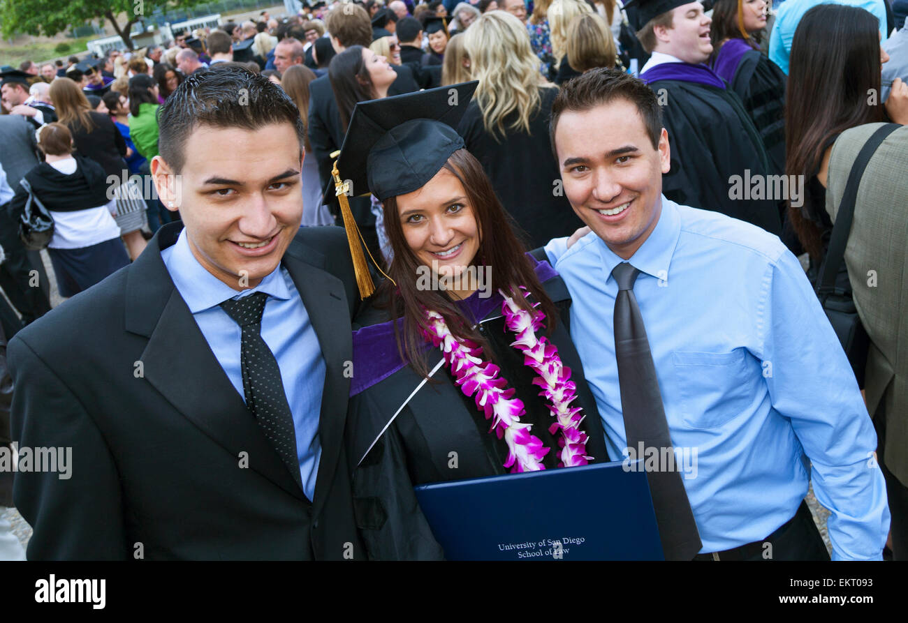 Graduates At A Law School Graduation At The University Of San Diego