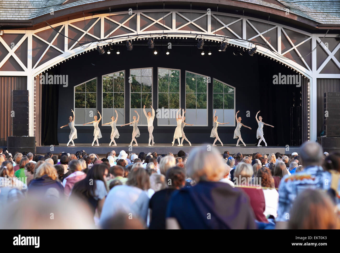 Royal Winnipeg Ballet Performing On An Outdoor Stage, At 'ballet In The Park'. Assiniboine Park
