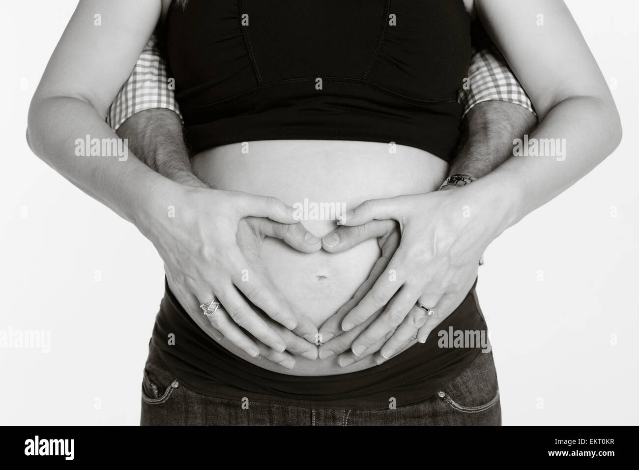 Black White Image Pregnant Belly Stock Photos & Black White Image ...