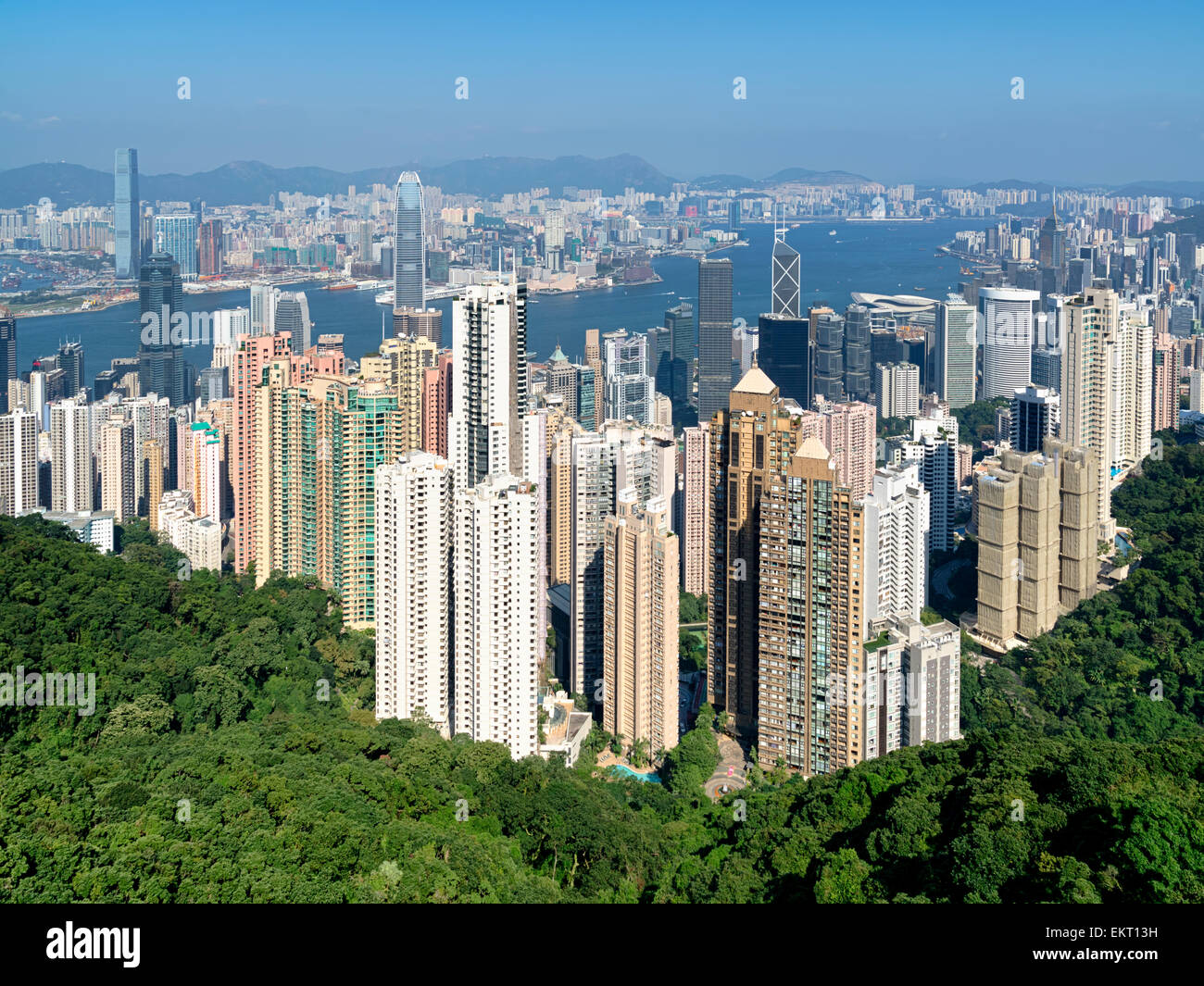 Hong Kong skyline view from the Victoria Peak Stock Photo - Alamy