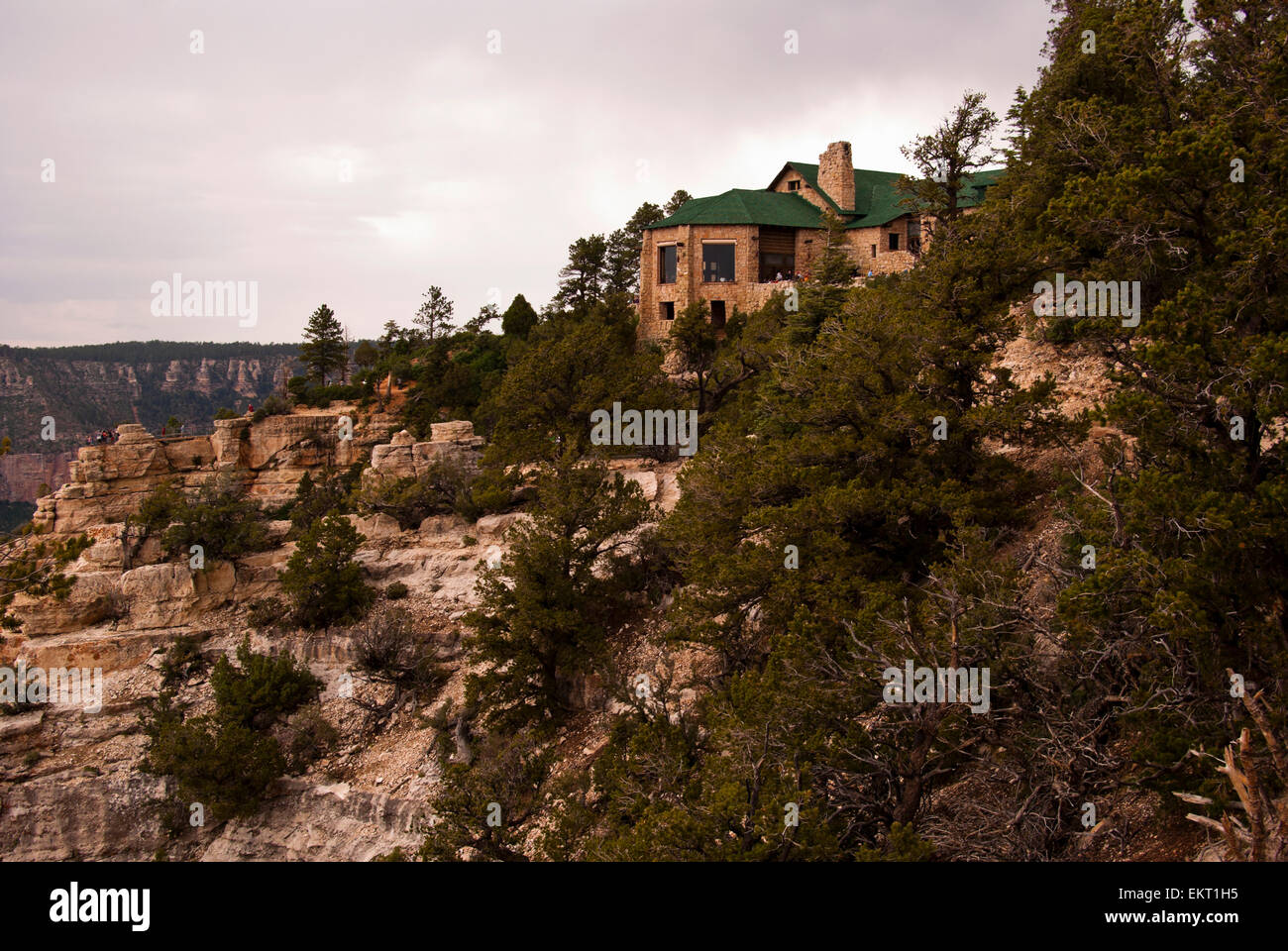 Grand Canyon Lodge Perched On North Rim Of Grand Canyon; Kanab Utah Usa Stock Photo