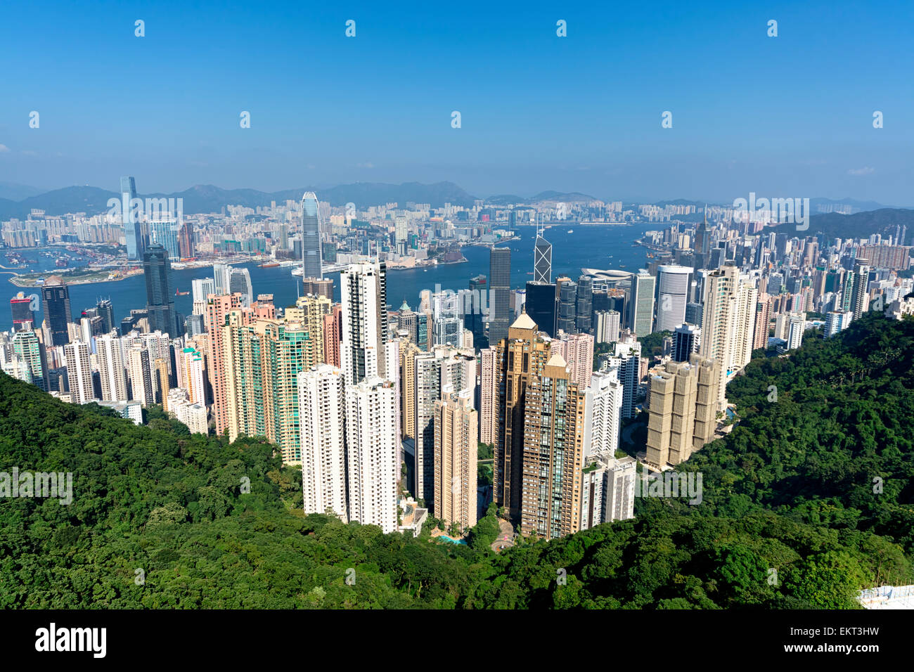 Hong Kong skyline view from the Victoria Peak Stock Photo - Alamy