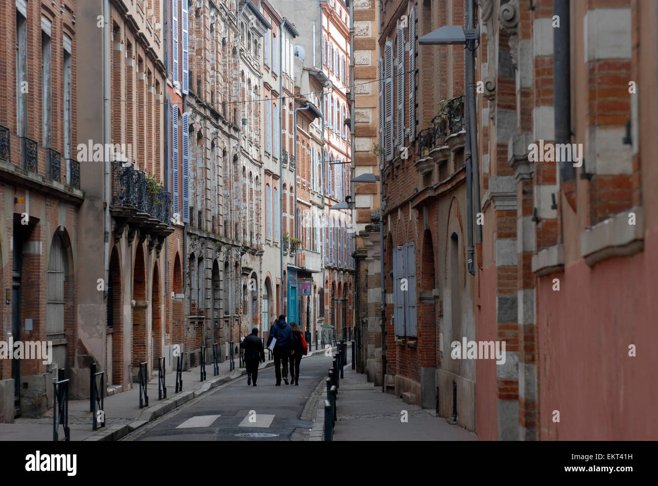 Rue Mage , Street, Old, Vieux Toulouse, Toulouse, Midi-Pyrénées, France Stock Photo