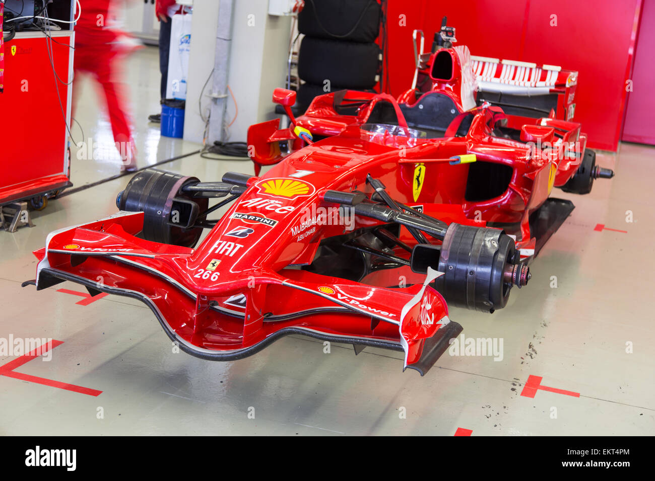 Istanbul Turkey October 26 2014 F1 Car In Garage Of Ferrari