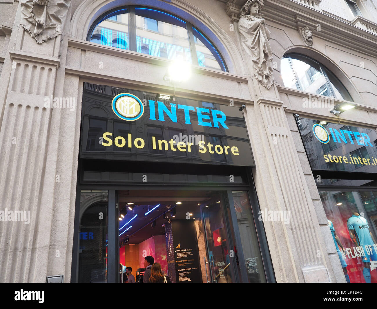 Shop window, Inter football club store, Galleria Vittorio Emanuele II,  gallery, Duomo square, Milan, Lombardy, Italy, Europe Stock Photo - Alamy