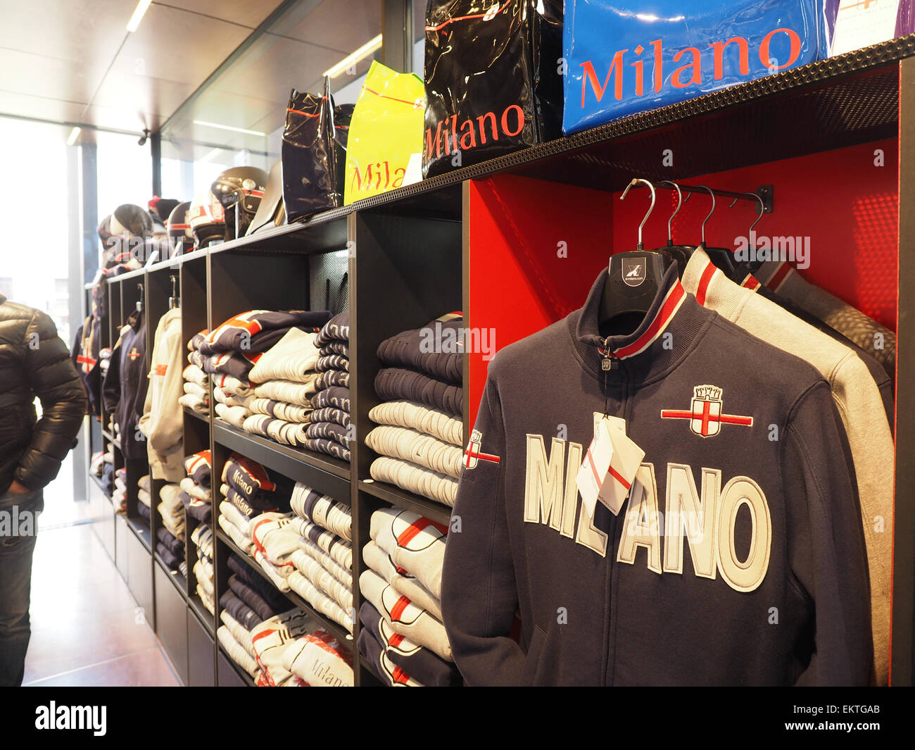 Milano gift store, Piazza San Babila square, Milan, Lombardy, Italy, Europe Stock Photo