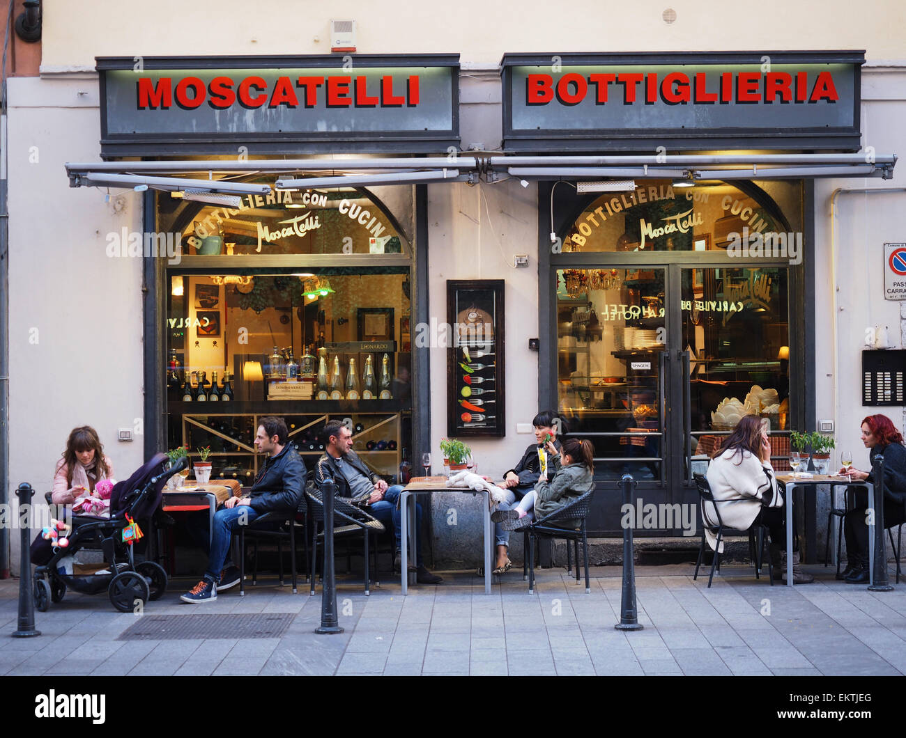 Moscatelli wine bar, Corso Garibaldi street, Brera district, Milan, Lombardy, Italy, Europe Stock Photo