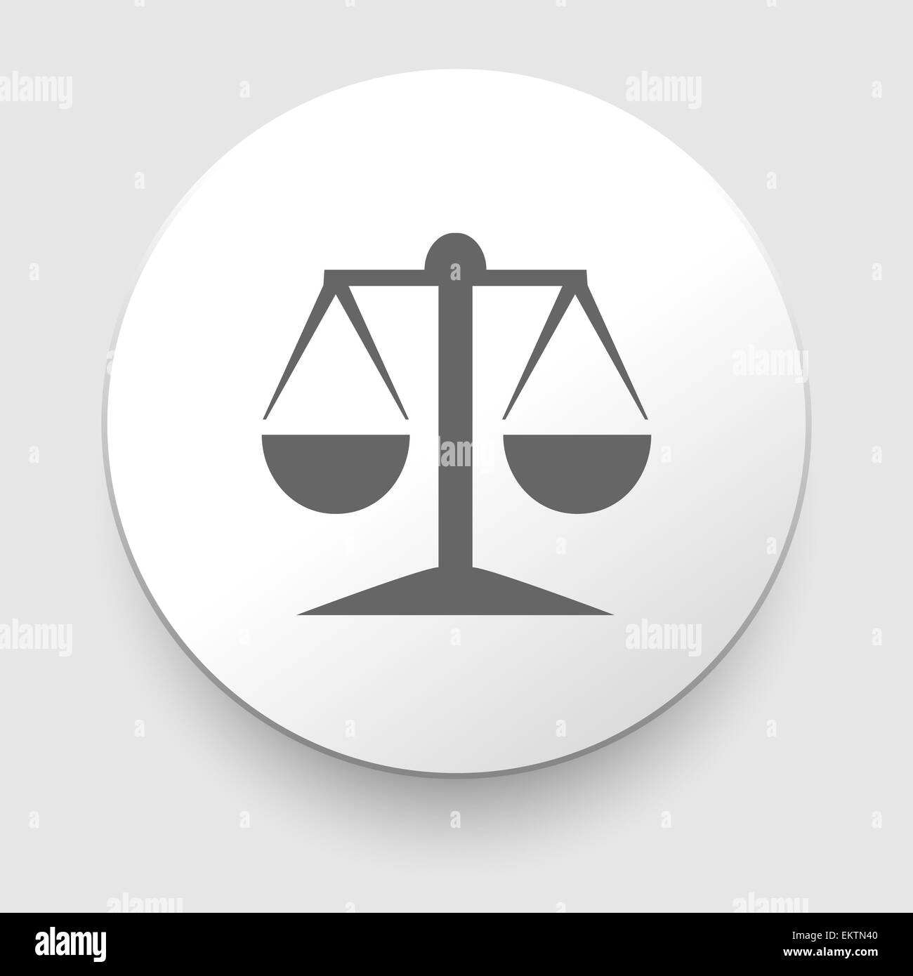 Vector icon of justice scales Stock Photo