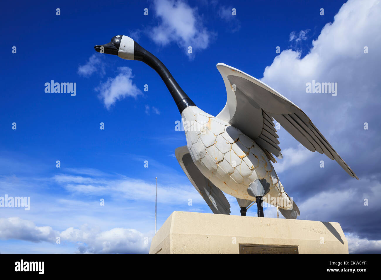 Canada Goose Statue;Wawa Ontario Canada Stock Photo