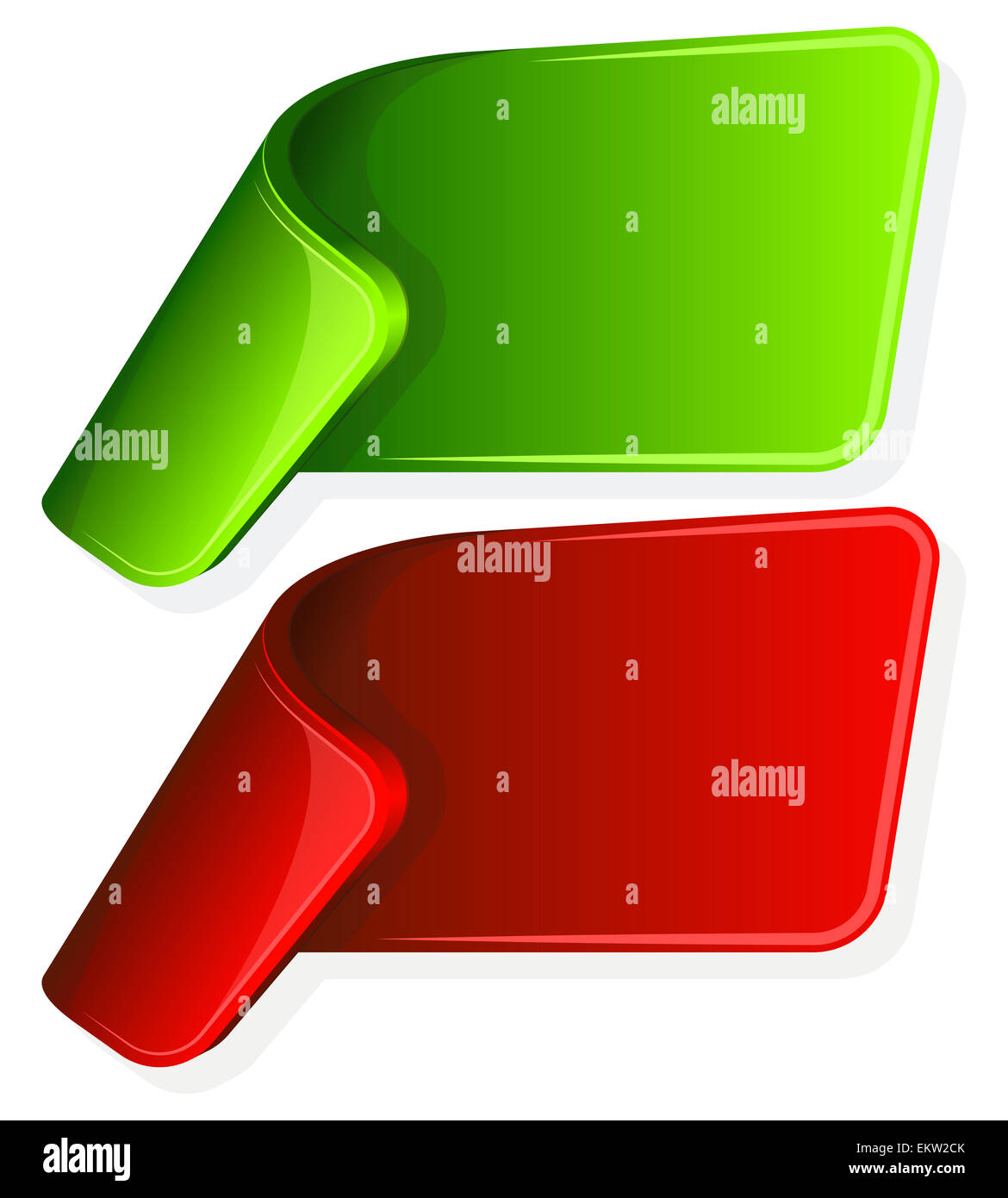 Collection sticker with curled up edge Stock Photo - Alamy