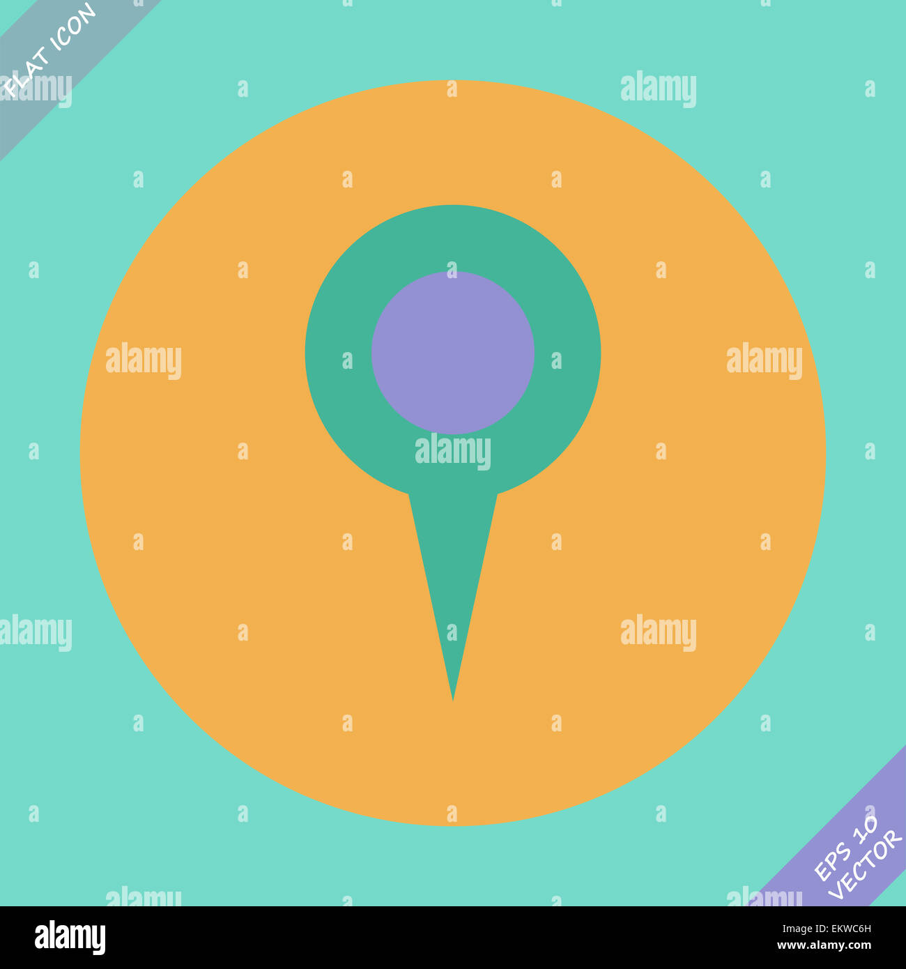 Vector map pointer icon Stock Photo - Alamy