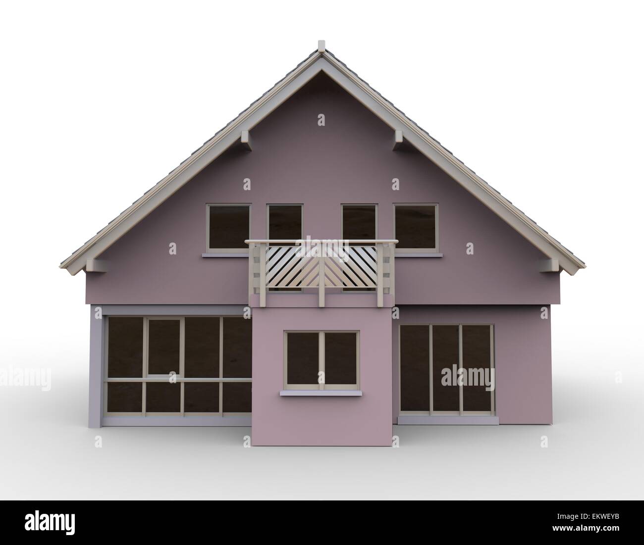3d house isolated on a white background Stock Photo - Alamy