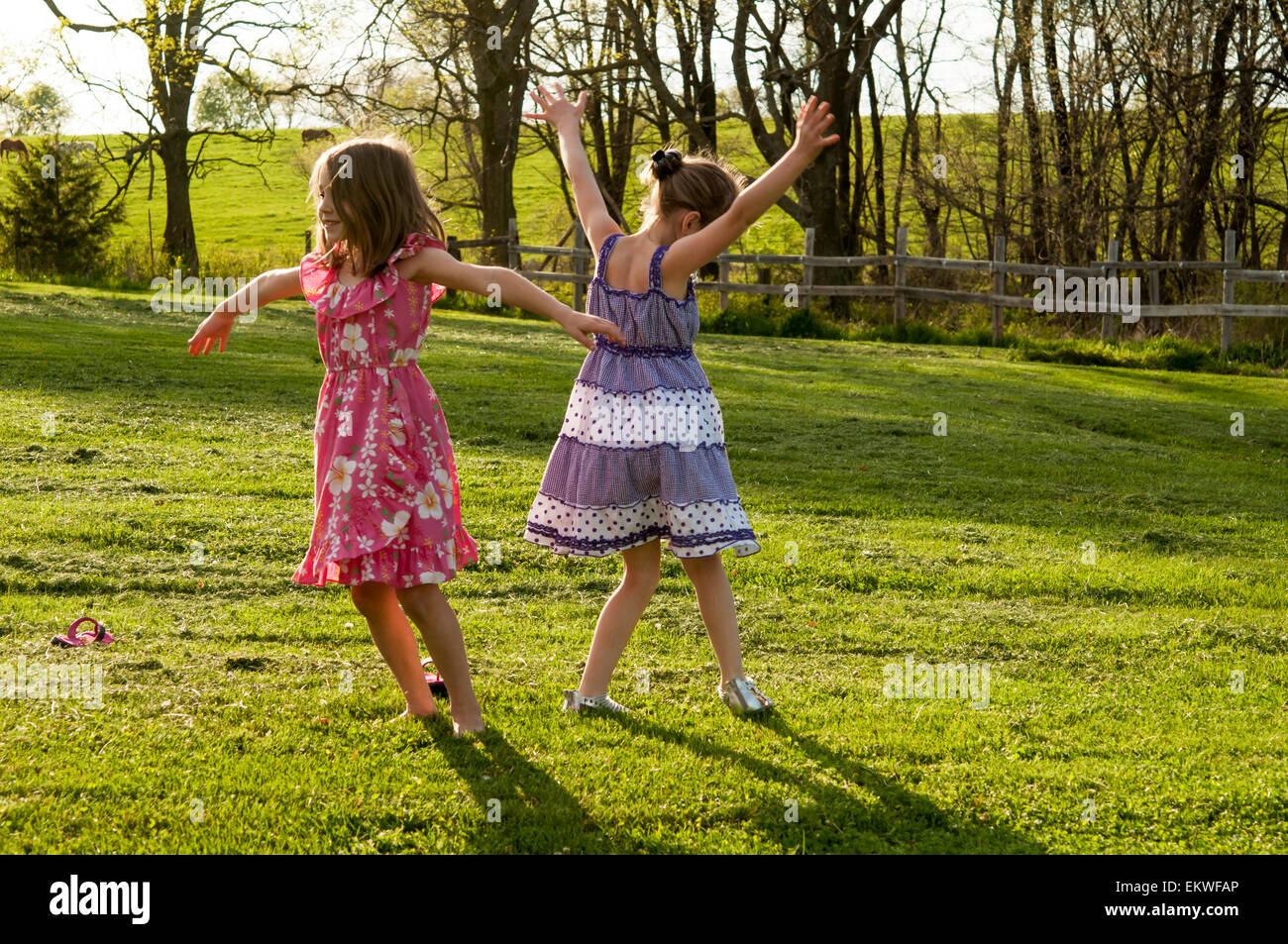 girls dancing Stock Photo