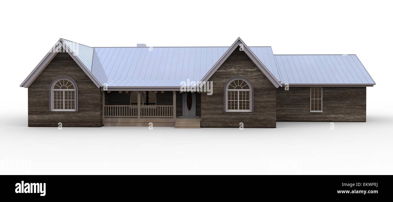 3d house isolated on a white background Stock Photo - Alamy