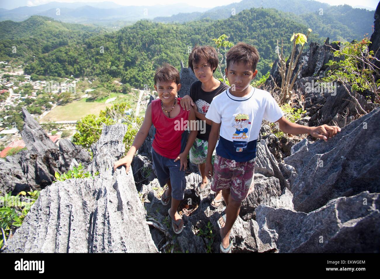 Friendship,Peak,Summit,Pose,Hikers,Mountain Stock Photo