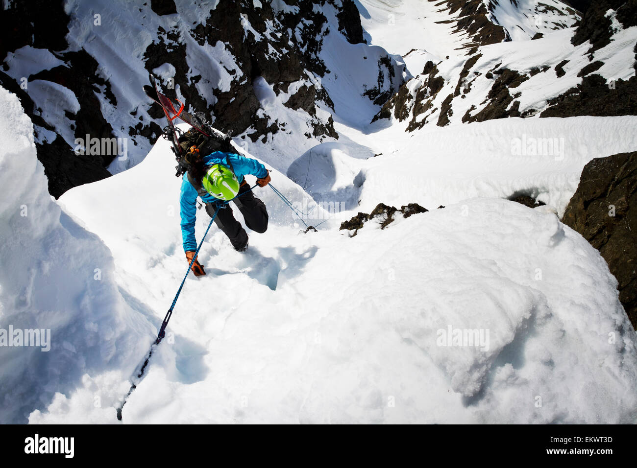 Backcountry Rappel Rappelling snow hi-res stock photography and images - Alamy