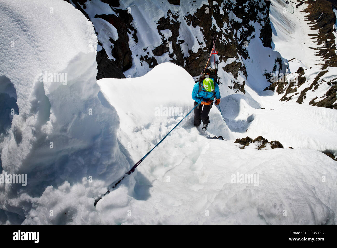 Backcountry Rappel Rappelling snow hi-res stock photography and images - Alamy