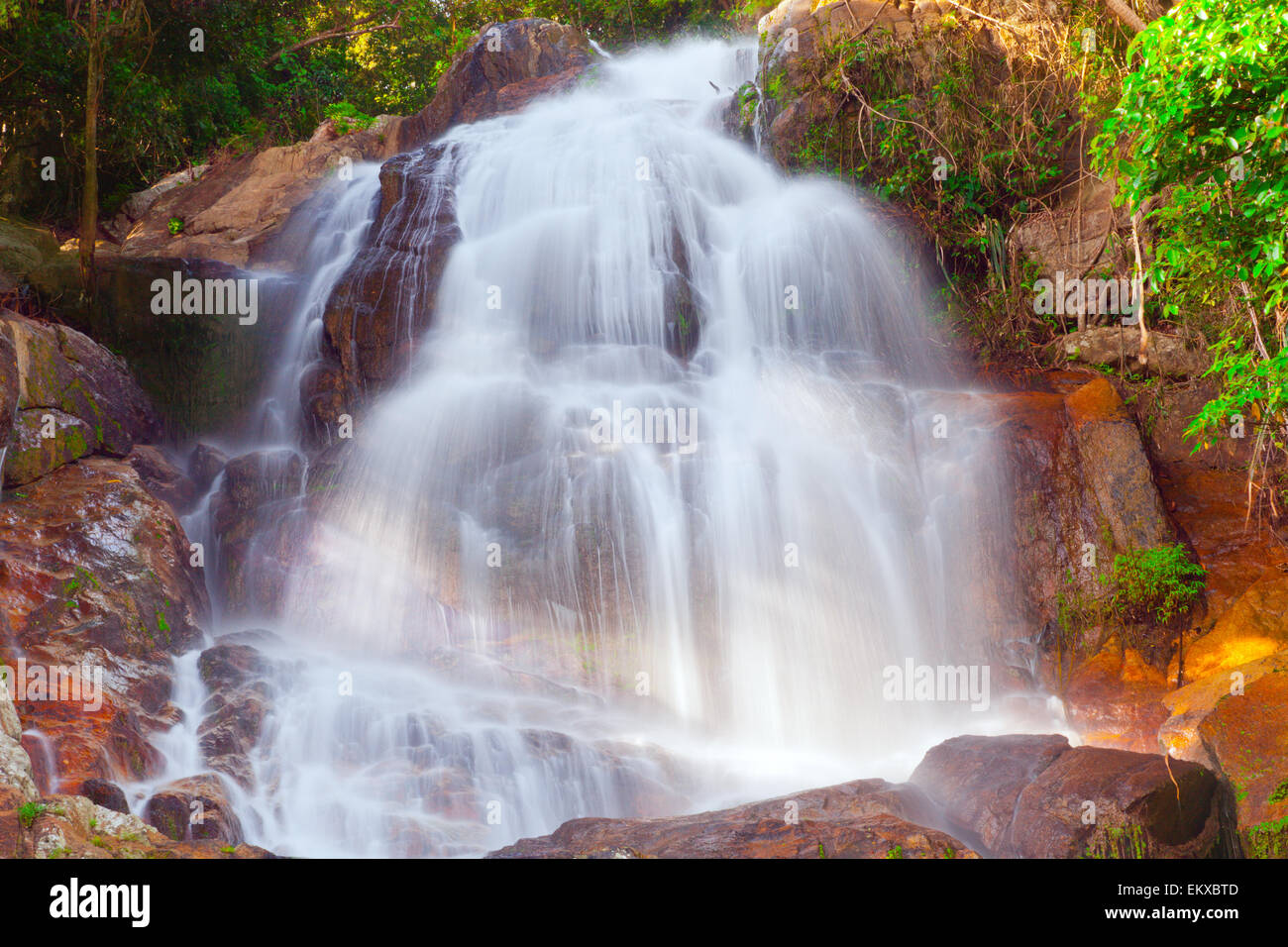 Na Muang 2 waterfall, Koh Samui, Thailand Stock Photo