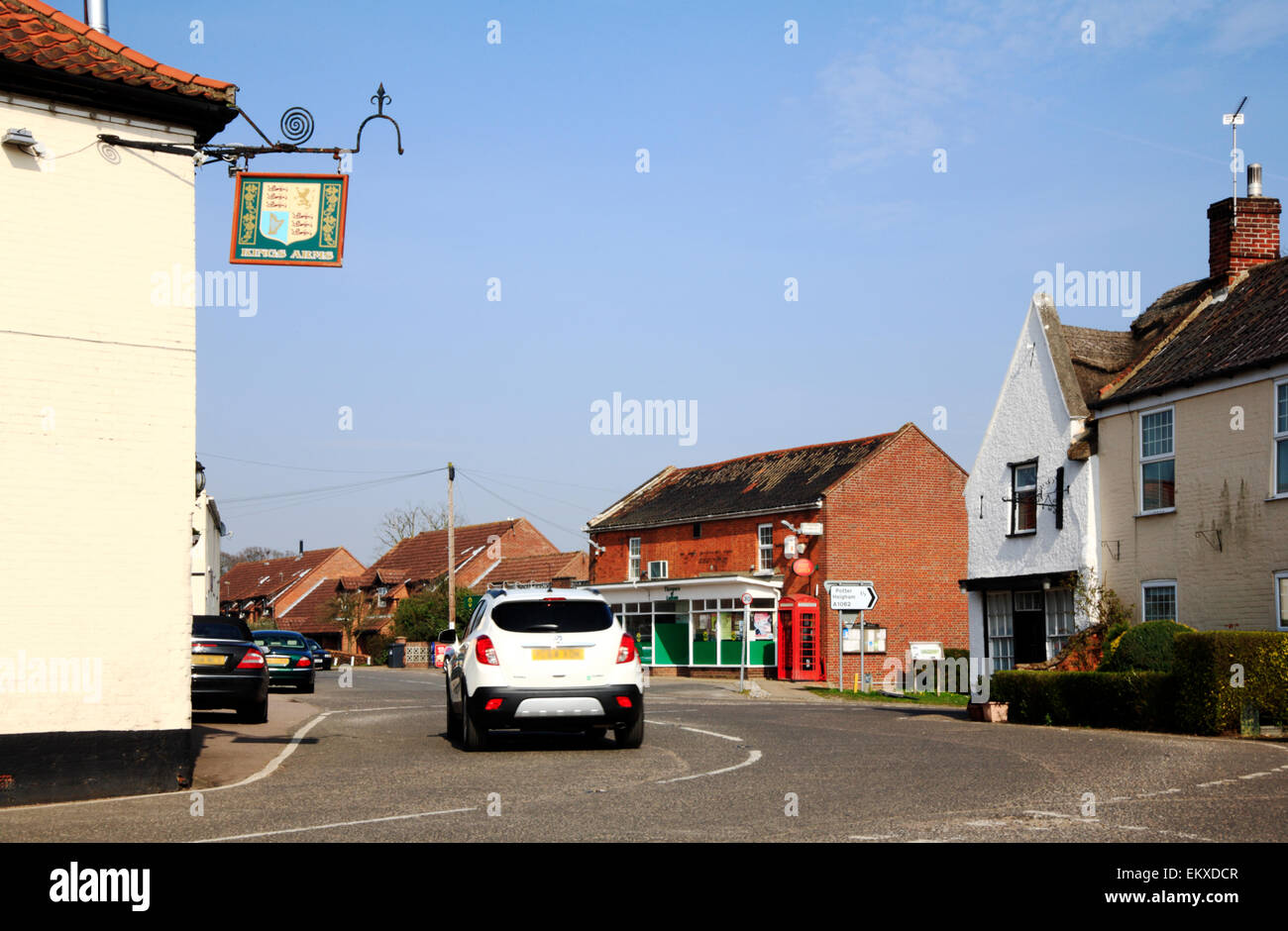 A view of the village centre of Ludham, Norfolk, England, United Kingdom. Stock Photo