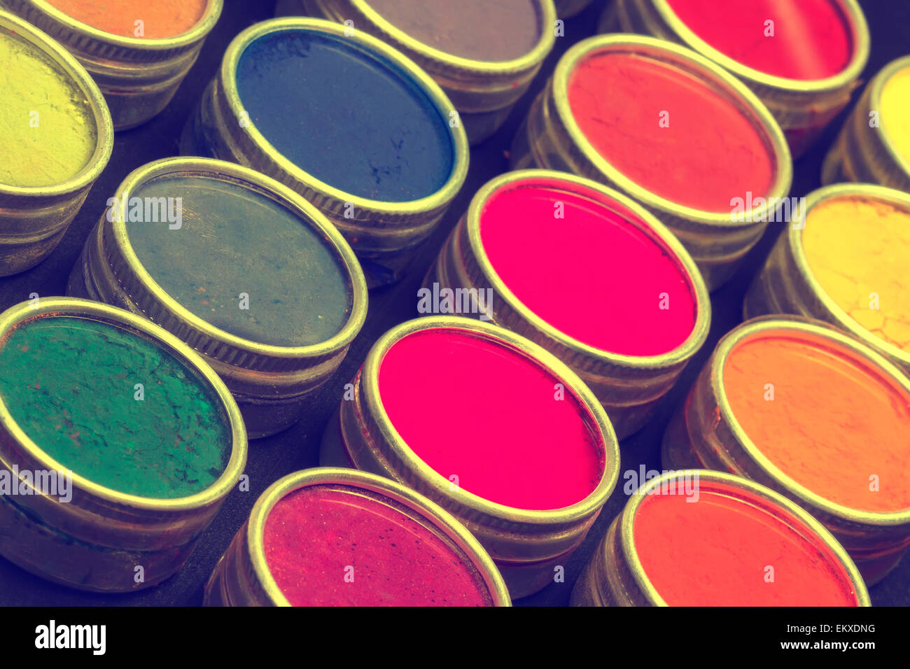 Colorful dyes Stock Photo