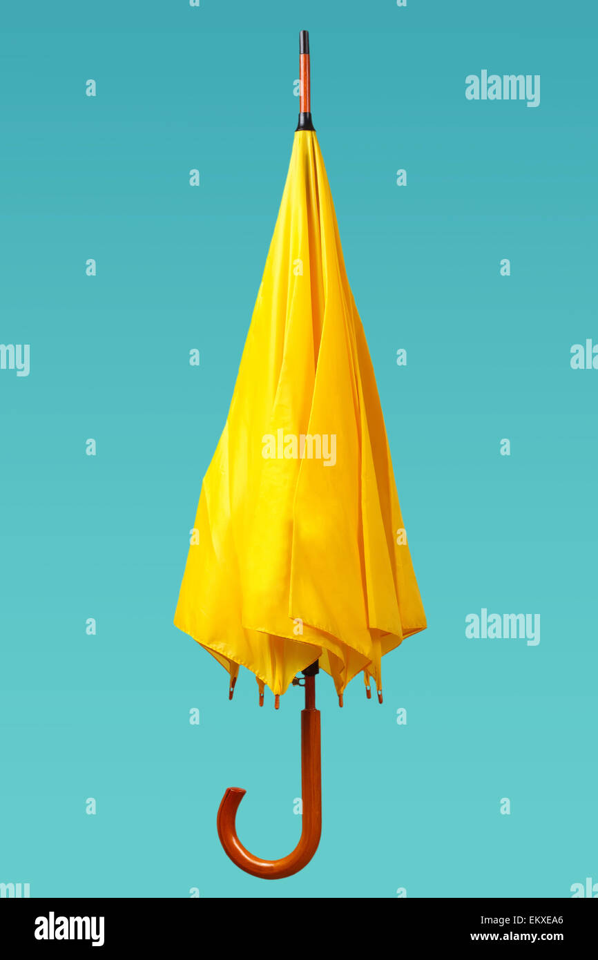 Yellow umbrella Stock Photo