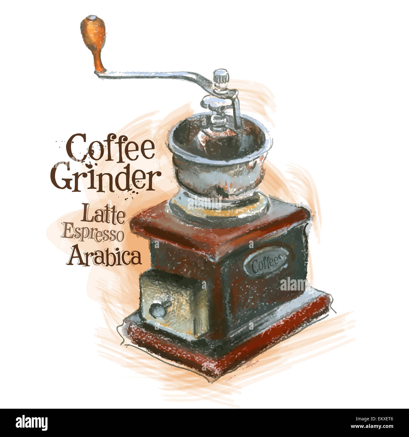 fresh coffee vector logo design template. grinder or arabica icon. Stock Photo