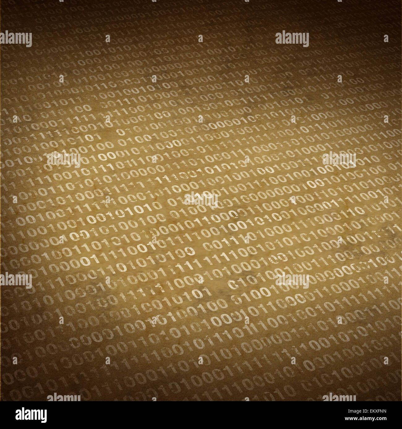 Old computer code background as an antique grunge programming language coding as a vintage technology design element. Stock Photo