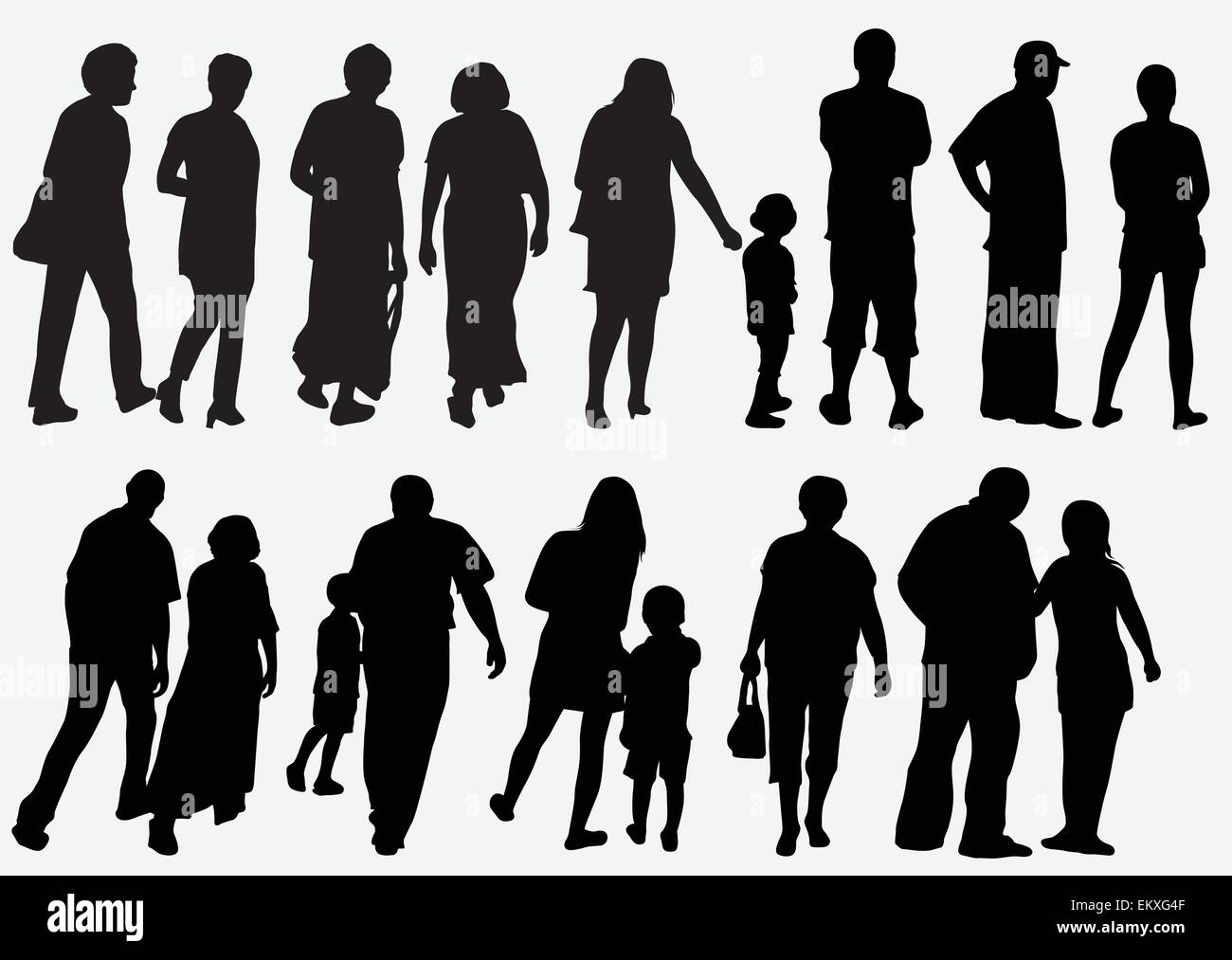 People silhouettes collection Stock Vector Image & Art - Alamy